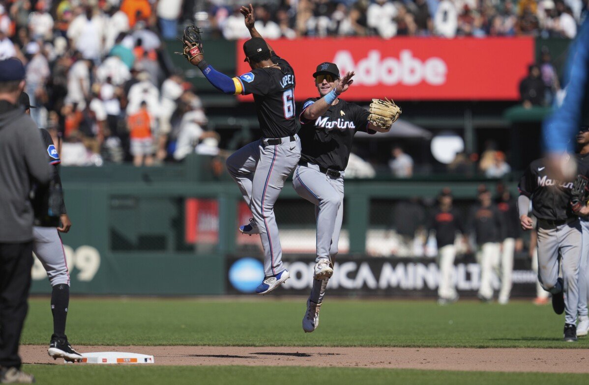 Stowers schlägt einen 3-Run-Homerun, als die Marlins den Giants eine 7-5 Niederlage zufügen